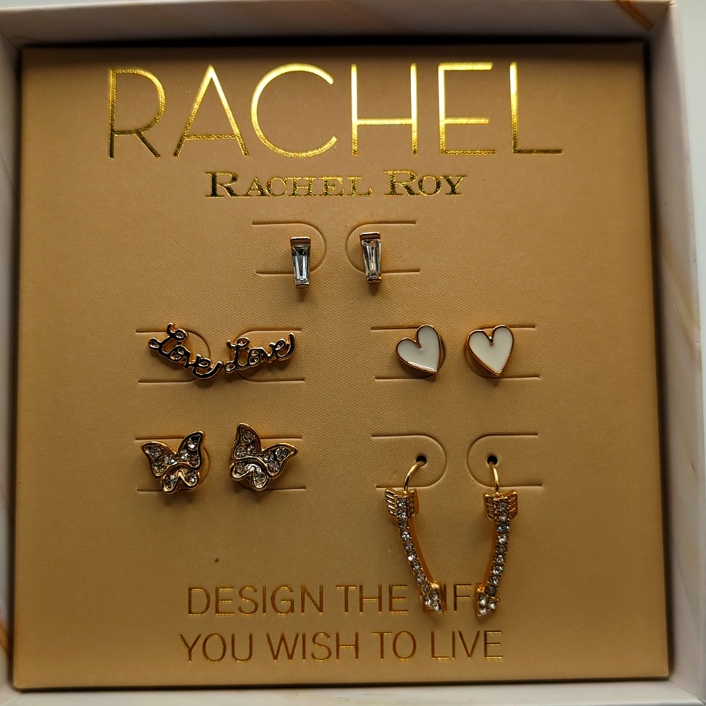 NIB RACHEL Rachel Roy Gold Ear Candy Cuff & Stud Earring Set.  Boxed Gift Set!